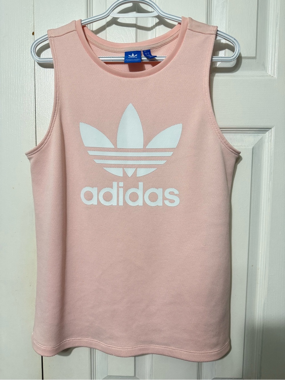 adidas Light Pink Trefoil Crewneck Tank
